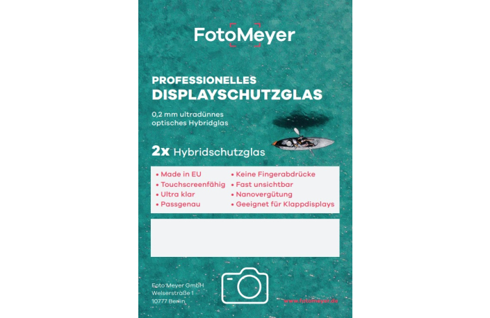 FotoMeyer 2x professionelles Displayschutzglas für Canon EOS R7