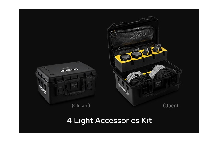 Godox MS60Bi-K4 - Kit 4 x Bi-Color LED Leuchte & Zubehör